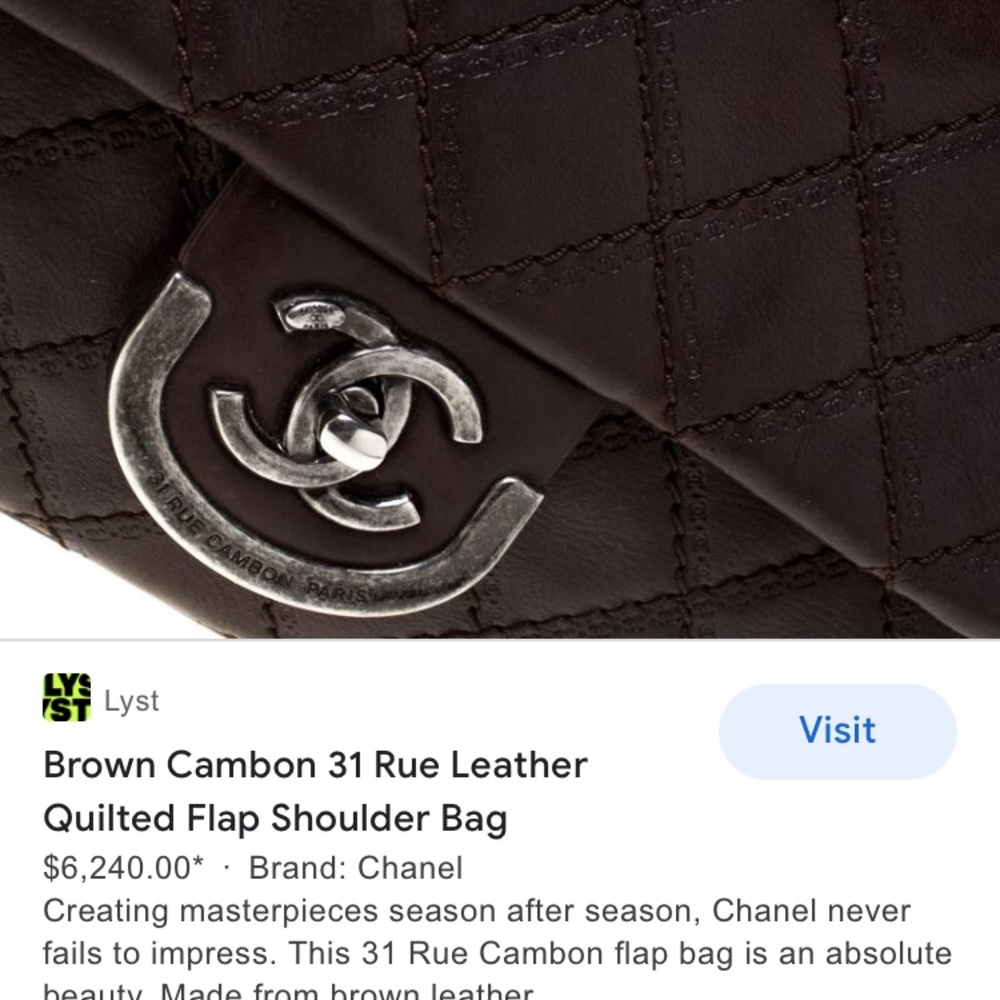 Chanel Brown Stitch Rue Cambon Flap crossbody Bag - Picture 8 of 16